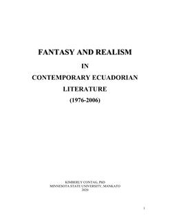 Fantasy and Realism in Contemporary Ecuadorian Literature (1976-2006)