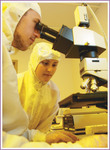 Two Students Working in a Lab
