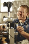 Male Student Working in a Lab