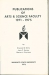 Publications of Arts & Science Faculty, 1971-1975 by Elwood B. Ehrle, Jane F. Earley, and Marion J. Carrison