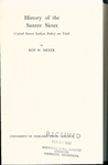 History of the Santee Sioux; United State Indian Policy on Trial by Roy Willard Meyer